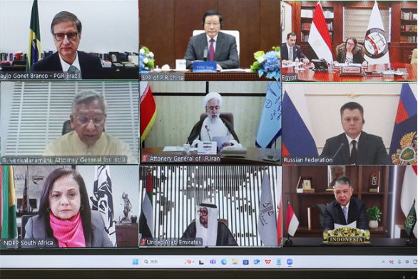 应勇视频出席第七次金砖国家总检察长会议并作主旨发言3 应勇视频出席第七次金砖国家总检察长会议并作主旨发言3